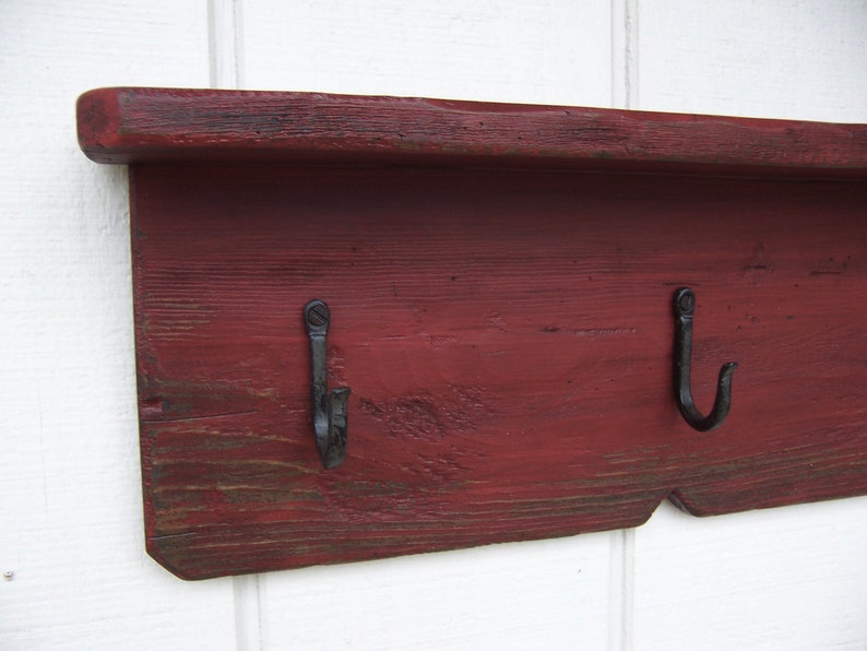 Coat rack primitive towel rack shelf peg rack farmhouse Etsy