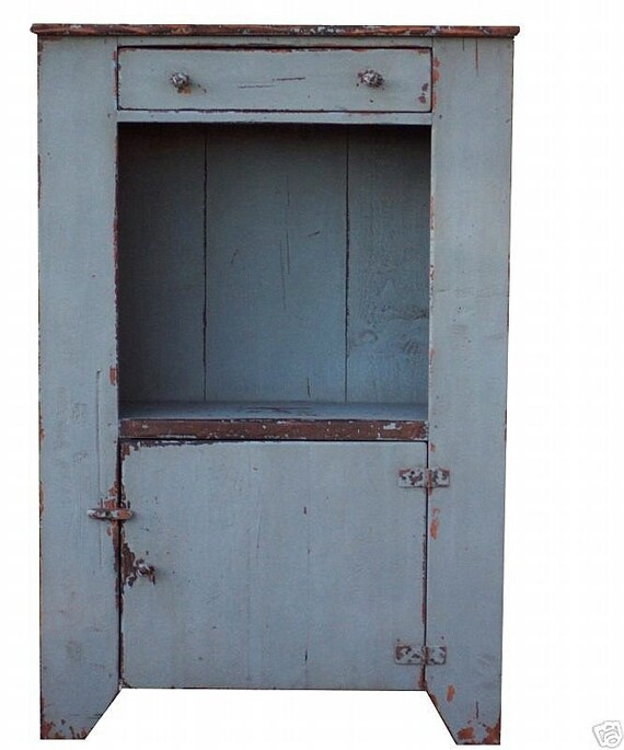 Painted Furniture Primitive Rustic Jelly Cupboard Bucket Etsy