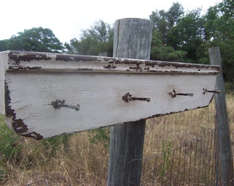 Coat peg rack shabby chic shelf primitive shelf bathroom shelf farmhouse rustic shelf painted in an antique white aged old finish shelves