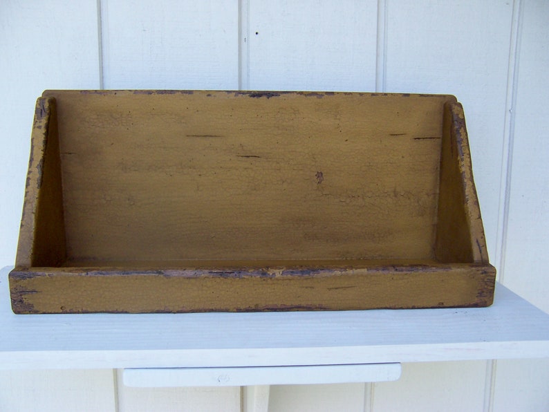Primitive shelf plate rack shelf rustic country painted wood Etsy