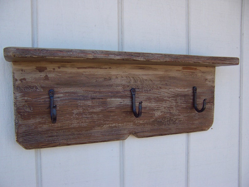 Coat rack primitive towel rack shelf peg rack farmhouse Etsy