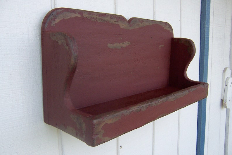 Distressed Shelf Farmhouse Shelf Primitive Bathroom Wall Etsy