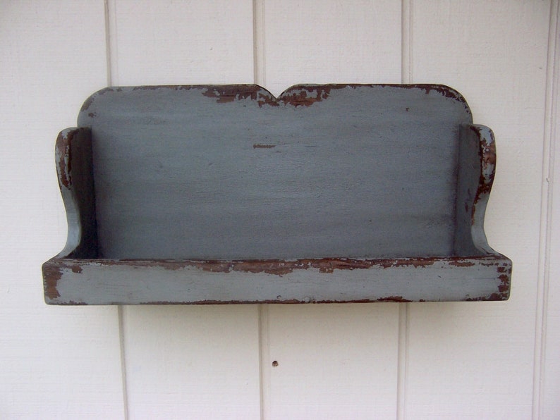 Distressed shelf farmhouse shelf primitive bathroom wall Etsy