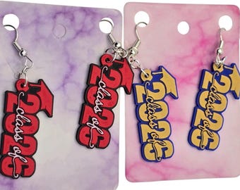 Class of 2026 Earrings, 3D Printed Senior Graduation Gift