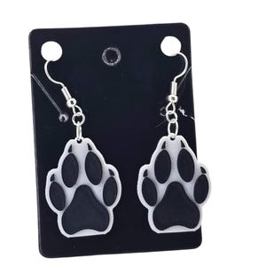 Paw Print Raised Earrings