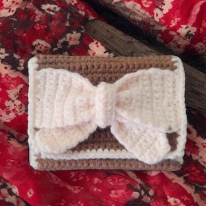 Crochet Wallet,Crochet card holder, Crochet gift, Crochet purse, Bow Wallet, Cute Wallet, Gift Wallet, Beautiful Wallet, Handmade Wallet