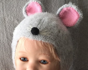 Handmade Mouse hat for toddlers