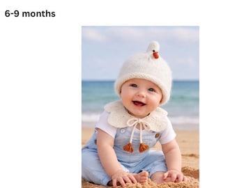 Baby Goose Hat Knitting Pattern PDF,Baby Beanie 6-9Months, DIY Knit Hat, Instant Download Basic crochet skills required for the beak.