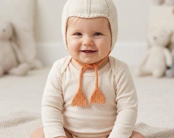 Patrón de punto para gorro de ganso en PDF / Patrón en inglés y alemán / Gorro de ganso para bebé de 6 a 9 meses por ElleGanT