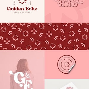 Aangepast branding- en logo-ontwerppakket, luxe merkidentiteit, creatieve grafische oplossingen, professionele maker van bedrijfslogo's, bewerkbaar canva afbeelding 4