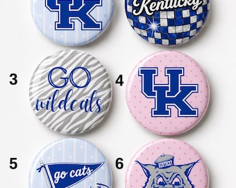 3" Kentucky game day button pins