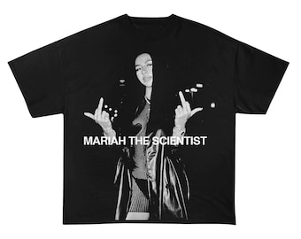 Mariah The Scientist Middle Finger Cotton Tee Shirt, Shirt Opium, y2k, fashion, streetwear, unisex, men, women, cotton, crew neck, y2k