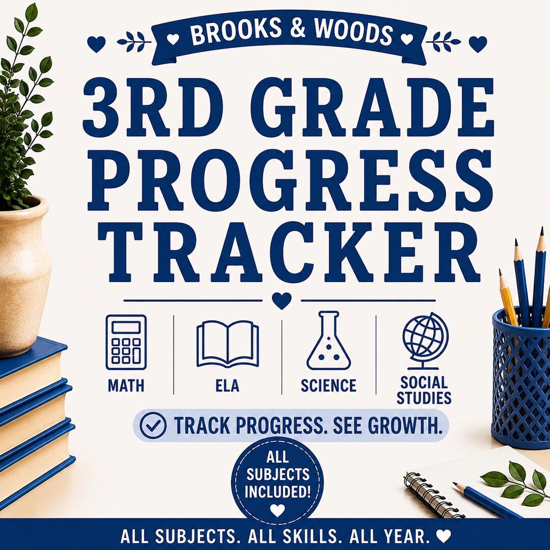 3rd Grade Checklist Progress Tracker| Homeschool Planner & Learning ...