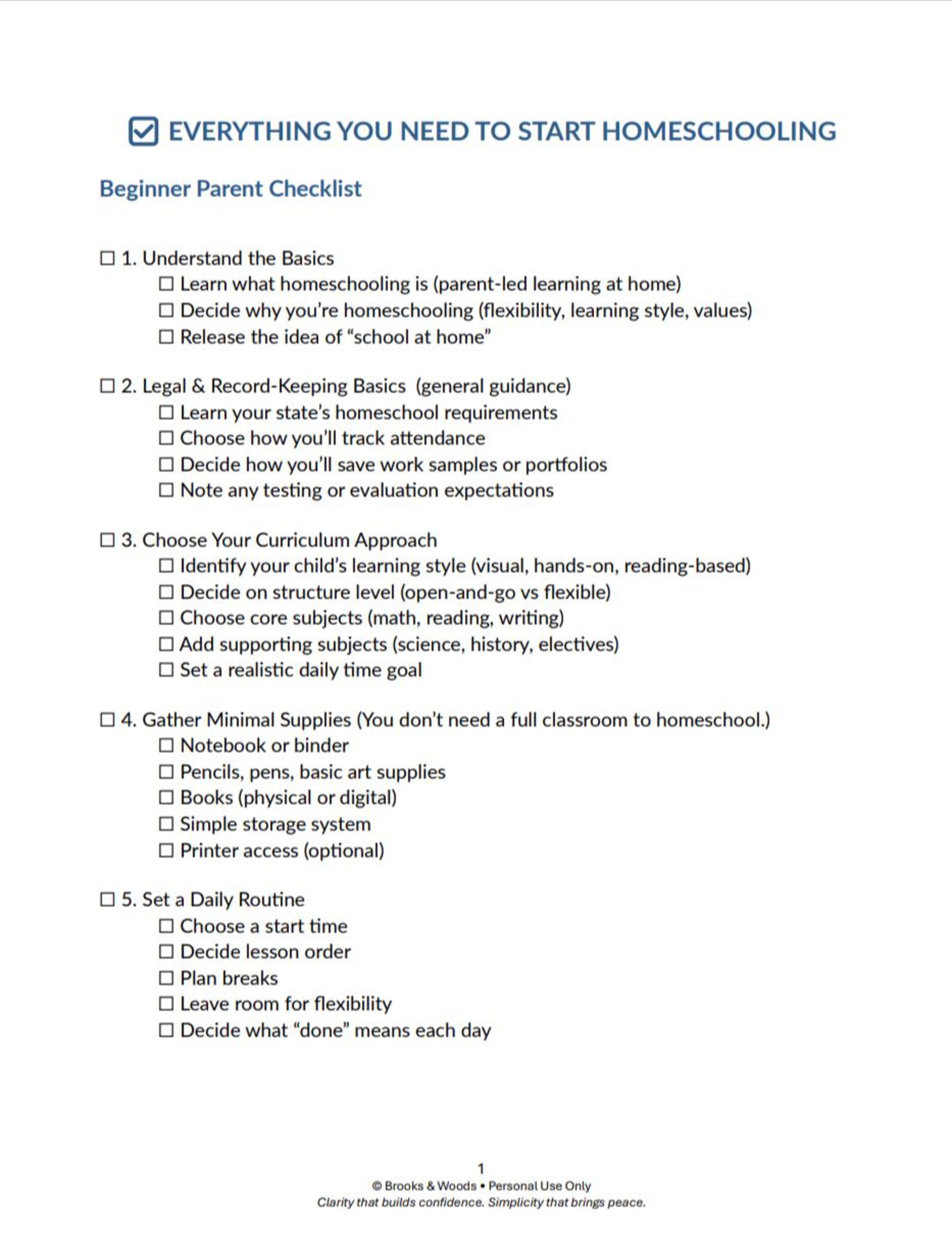 New Homeschooling Checklist | Beginner Homeschool Start Guide | 30 Day Homeschool Plan ...