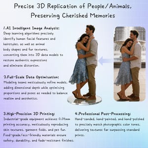 Personalization Custom 3D Printed Dog Figurine, Pet Memorial Keepsake for Dog Lovers, Preserve Precious Pet Memories. image 3