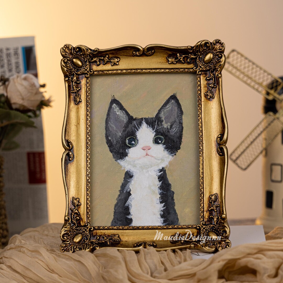 Custom Pet Oil Painting – Personalized Kitty Portraits From Photos ...