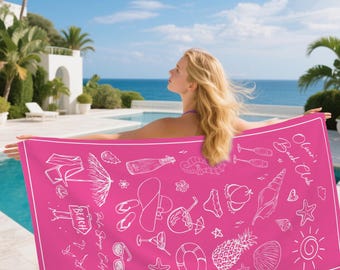 Personalized Bachelorette Beach Towel, Custom Name Pool Towel, Bachelorette Party Gift, Bride & Bridal Shower Gifts, Fun Vacation Towel.