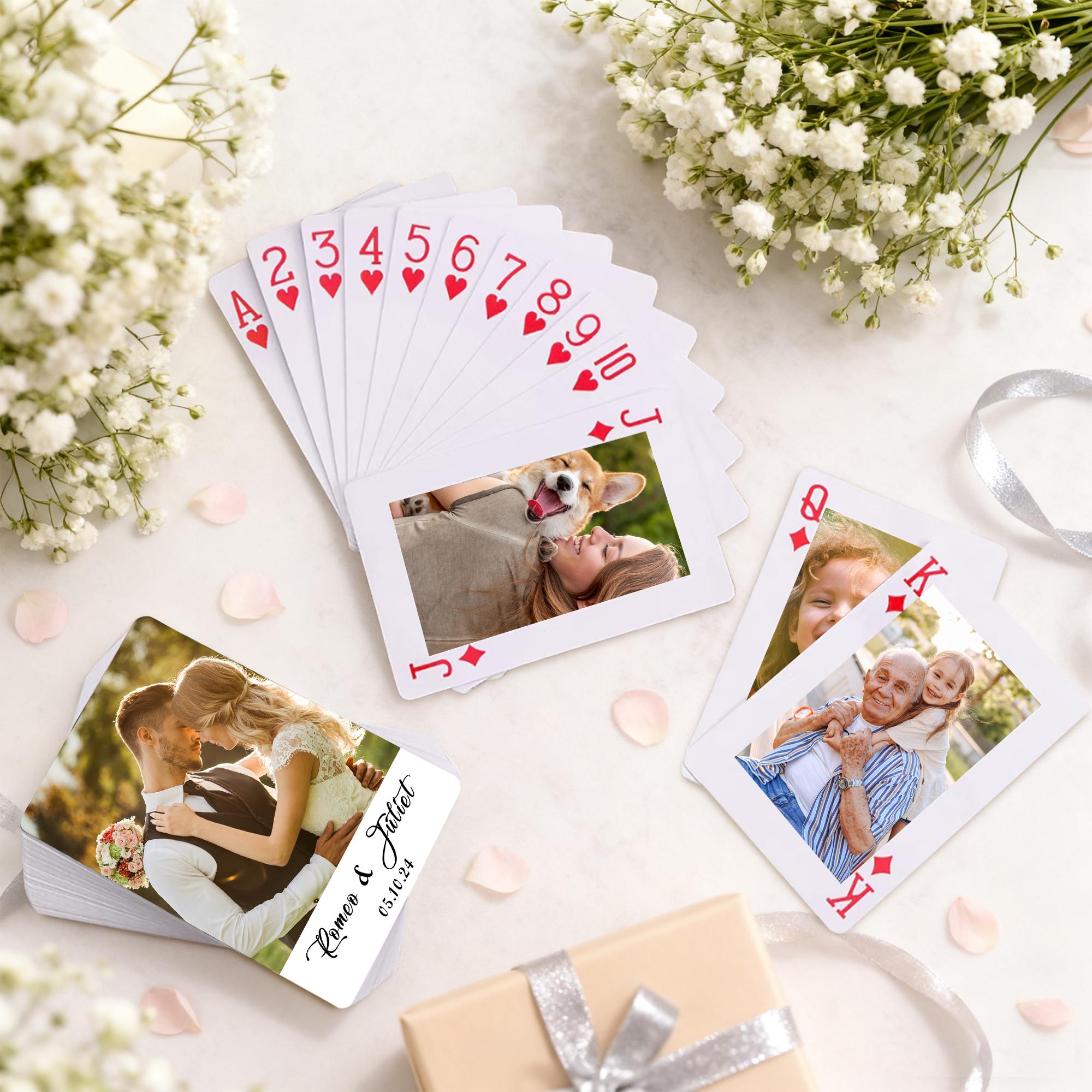 Customized Photo Playing Cards | Personalized Text Playing Cards ...