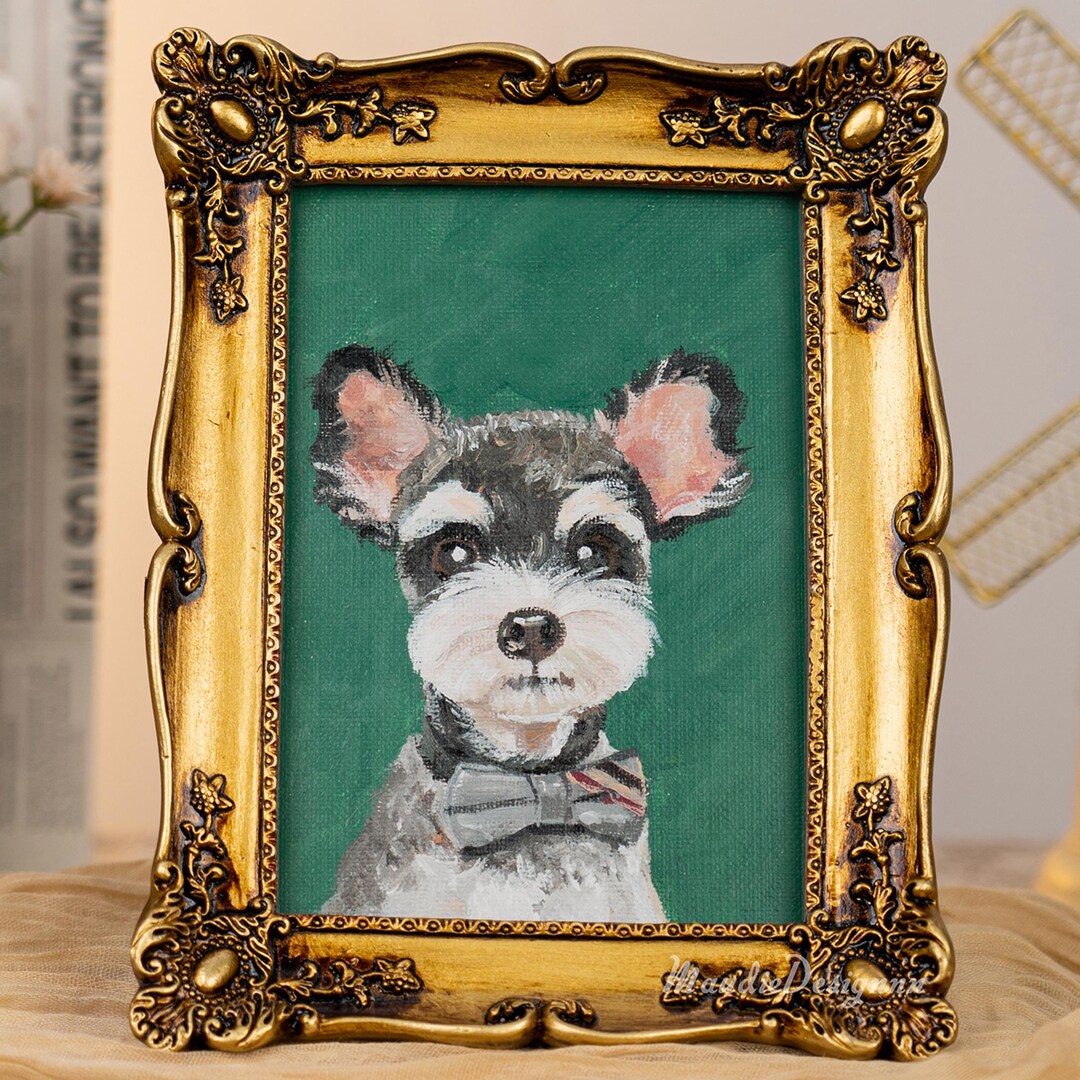 Custom Dog Portrait From Photo Personalized Pet Oil Painting ...