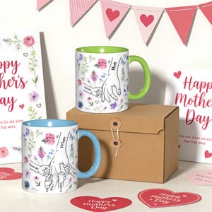 Custom Mom with Kids Names Mug, Personalized Name Wildflower Mug, Floral Coffee Mug for Mom, Mother's Day Gift for Her. image 8