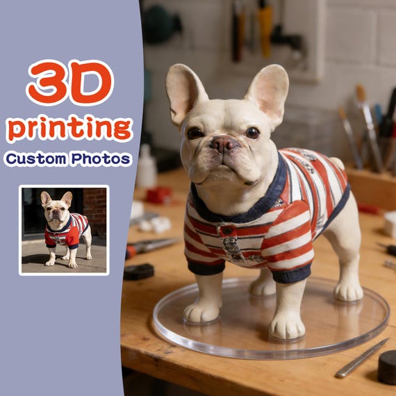 Personalization Custom 3D Printed Dog Figurine, Pet Memorial Keepsake for Dog Lovers, Preserve Precious Pet Memories.