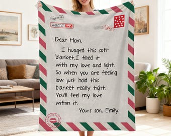 Benutzerdefinierte Handschrift Decke, personalisierte Decke, einzigartige Geschenke für Freundin & Frau, Muttertag oder besonderes Geschenk.