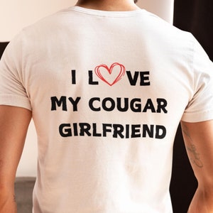 I Love My Cougar Girlfriend Shirt Valentines Day Gift Comfort Colors I Heart My Cougar Shirt Boyfriend Gift I Love My Girlfriend Shirt