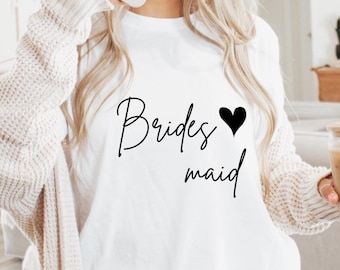 Bridesmaid Shirt Bridal Party Gift Wedding Tee Maid of Honor Proposal Top