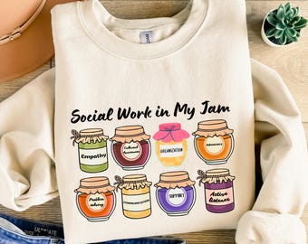Social Work Is My Jam Shirt: Gift for Social Worker