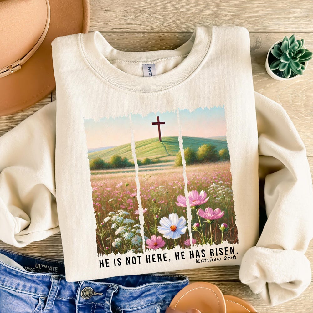 He Is Not Here He Has Risen Shirt Easter Shirt Christian Shirt Jesus Easter Shirt Jesus Christ Easter Bunny Shirt Faith Shirt