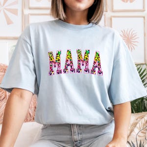 Leopard Mama Shirt Mothers Day Gift Mom Shirt Retro Mama Shirt Gift For Mom Mama Shirt Leopard Mama T-Shirt