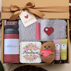 Hug In A Box Women Gift Basket For Her With Name Sentimental Gift For Her Birthday Unique Gift For Her Personalized Gift Box For Her Women