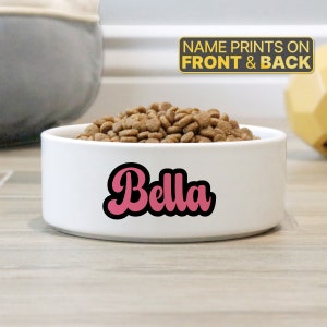 Personalized Pet Food Bowl Large Pet Bowl Small Pet Bowl Personalized Pet Bowl Ceramic Pet Bowl Personalized Ceramic Pet Bowl With Name