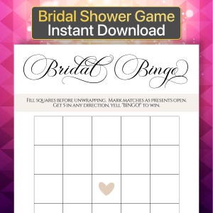 Bingo de boda Bingo de despedida de soltera Juegos minimalistas de despedida de soltera Juegos de bingo para despedida de soltera imprimibles Juego de bingo para novias Juego para recién casados