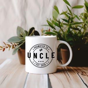 Pregnancy Announcement Uncle Promoted To Uncle Gift Baby Reveal Announcement Uncle Promoted To Uncle Mug Promoted To Uncle Mug New Uncle Mug