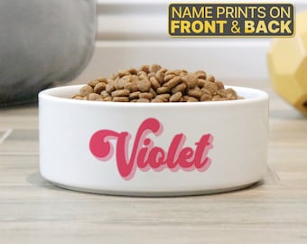 Ciotola per cibo per animali personalizzata, ciotola grande per animali, ciotola piccola per animali, ciotola personalizzata per animali, ciotola in ceramica per animali, ciotola in ceramica personalizzata per animali con nome