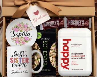 Custom Sister Birthday Gift With Names Sister Hygge Gift Box Sister Get Well Soon Gift Set Sister Relaxation Gift Box Sister In Law Gift Box