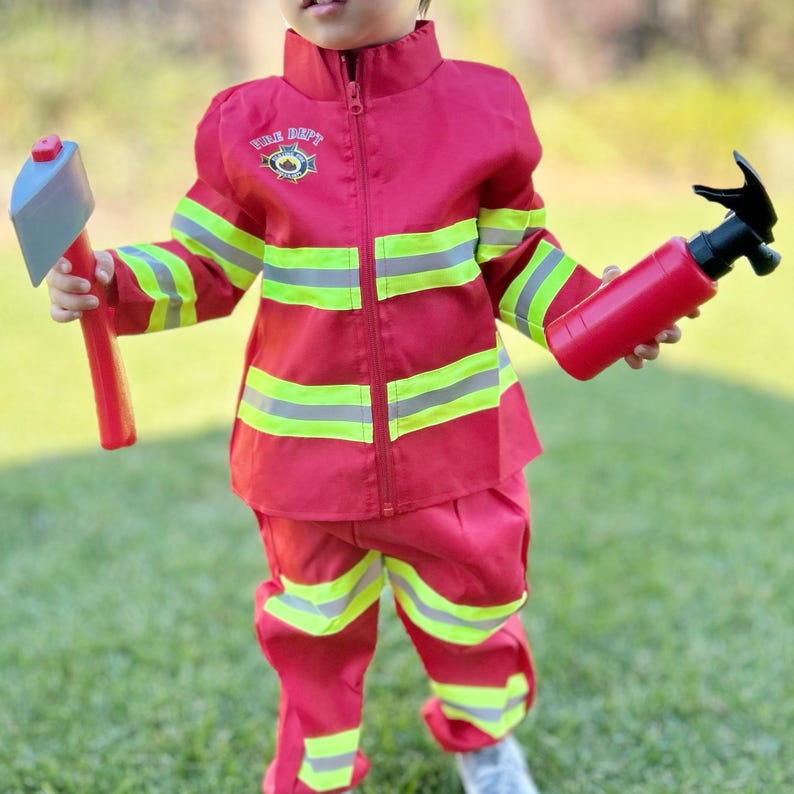 Kids Firefighter Costume Toddler Firefighter Costume Kids Costume Firefighter Halloween Costume For Kids Costume Halloween Costume For Toddler Fireman Costume For Kids Fireman Costume for Boys Firefighter Costume for Boys Firefighter Costume for Girl