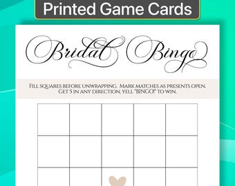 Bridal Shower Games Printed Bridal Bingo Cards Bridal Bingo Game Bridal Shower Bingo Games Bridal Shower Bingo Card Bridal Shower Prints