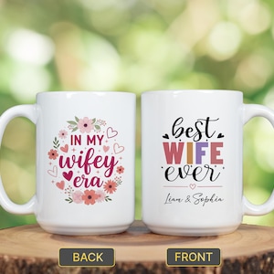 Regalo de cumpleaños sentimental para esposa, regalo de parte de su esposo, la mejor taza de café para esposa, regalo de cumpleaños para esposa, regalo de aniversario para esposa.