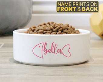Ciotola per cibo per animali personalizzata, ciotola grande per animali, ciotola piccola per animali, ciotola personalizzata per animali, ciotola in ceramica per animali, ciotola in ceramica personalizzata per animali con nome