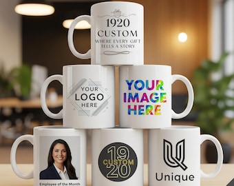 Bulk Order 36 Custom Logo Coffee Mugs: Company Branding - Etsy
