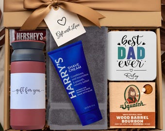 Personalized Dad Gift Set Dad Valentines Gift Dad Shave Kit For Dad Christmas Gift Box Dad Skin Care Gift Box Dad Birthday Gifts Unique