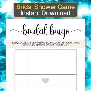 Jogos de bingo para chá de panela Jogo de bingo para chá de panela para impressão Jogo de bingo para chá de panela Jogos de despedida de solteira para chá de panela minimalista para impressão Jogos de chá de panela