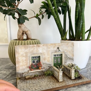 Diorama de la vieille maison | Conception complexe | Décoration miniature hyperréaliste