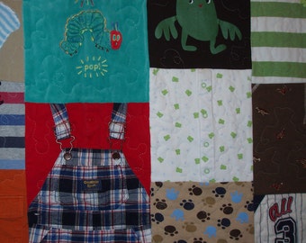 CUSTOM ORDER for TWIN size Quilts made from your clothes