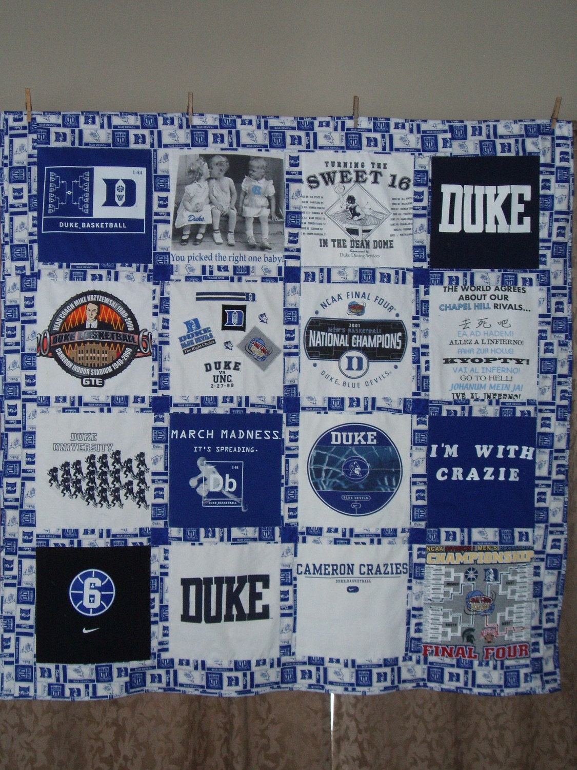 College Memory Quilt CUSTOM ORDERS Etsy
