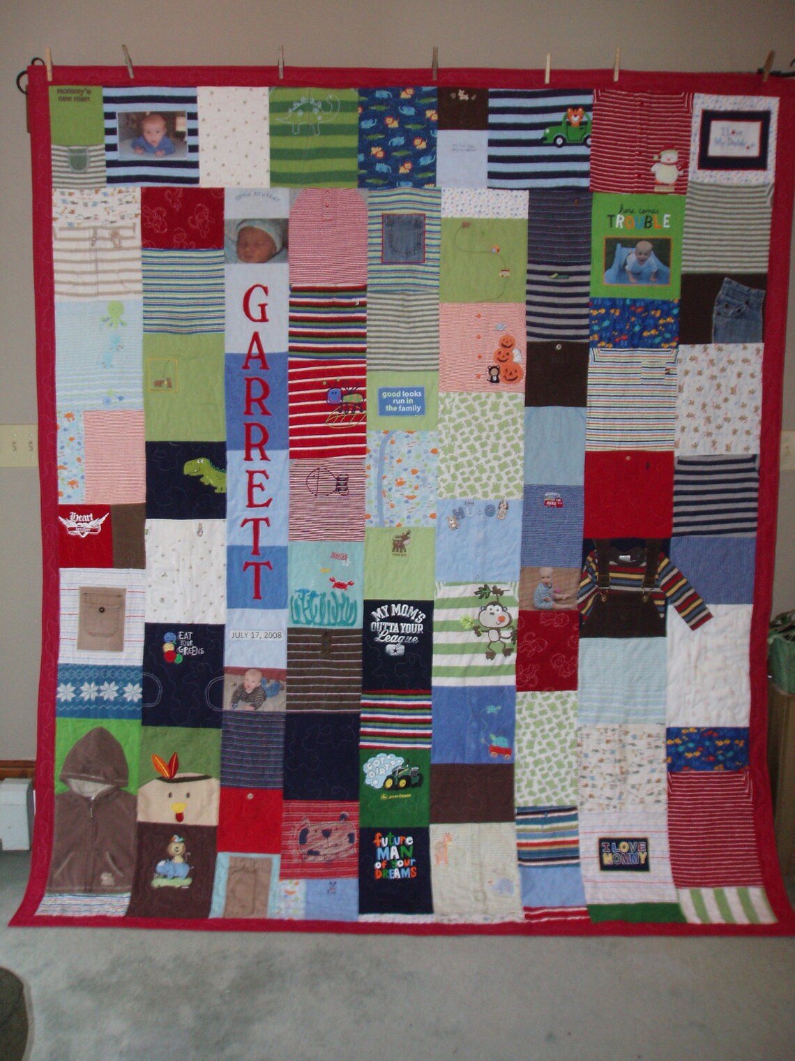 Double/full Size Quilt Made From Your Clothes CUSTOM ORDERS Etsy