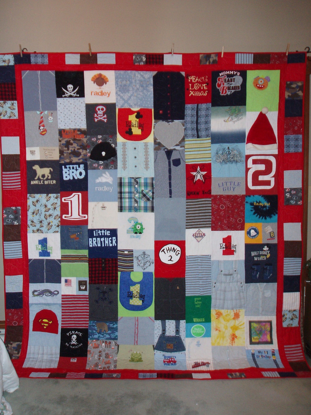BABY CLOTHES QUILT~ Queen Size ~ Custom Made From Baby/toddler Clothing ...