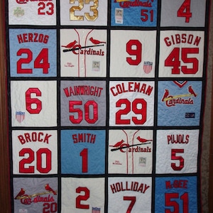 CUSTOM ORDERS on a quilt made from YOUR baseball jerseys